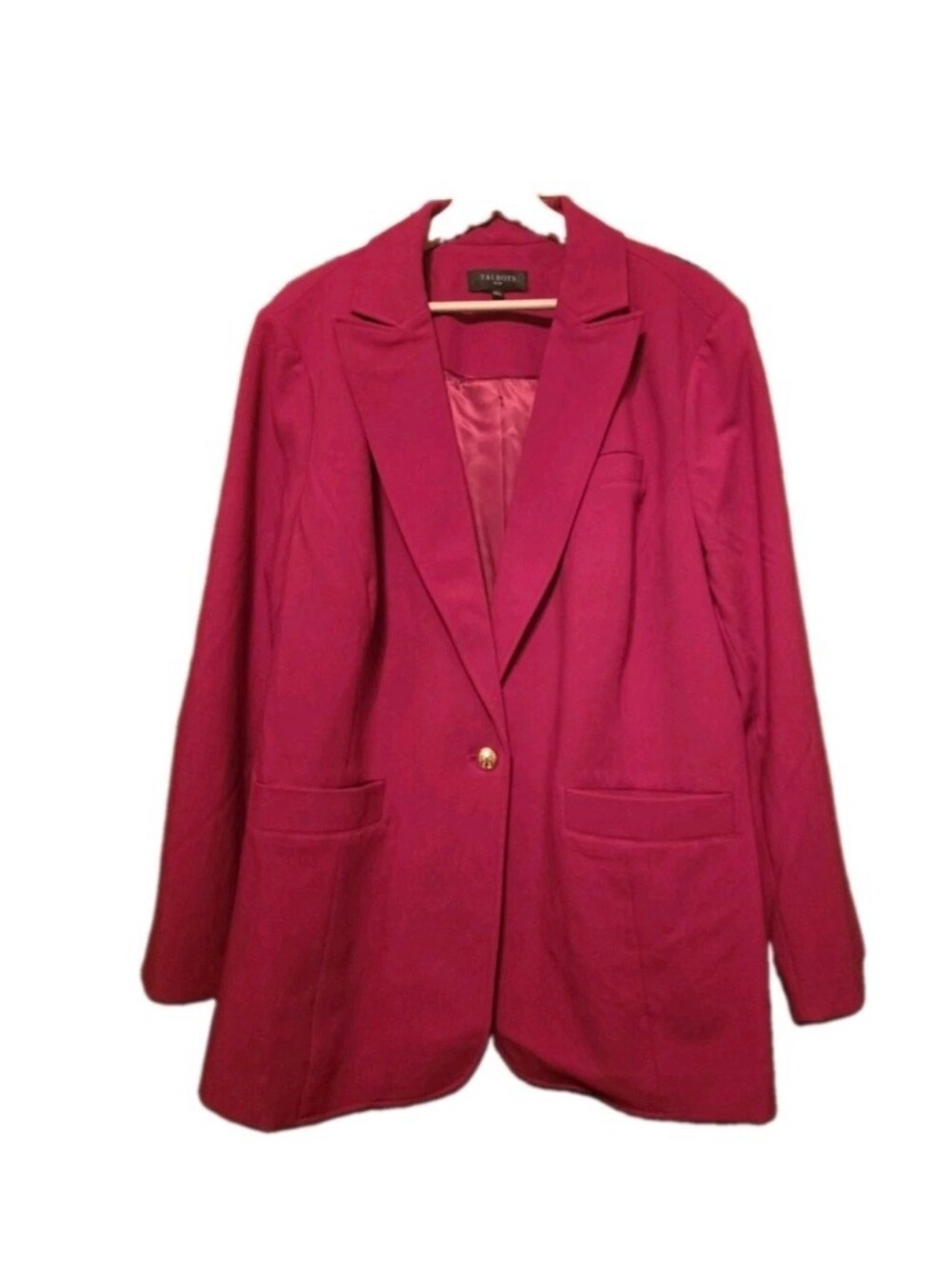 Talbots Vibrant Pink Single-Button Blazer
